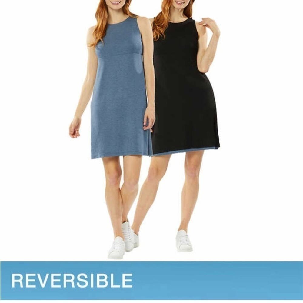 32 Degrees Ladies Dress Blue Black Reversible Size XL 16/18 NEW